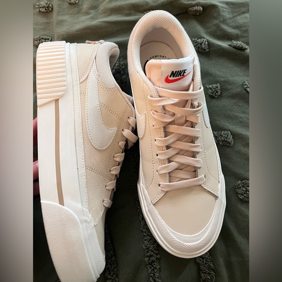 Nike Shoes - Low Platform Nike Blazers Size 7.5 Beige